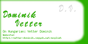 dominik vetter business card